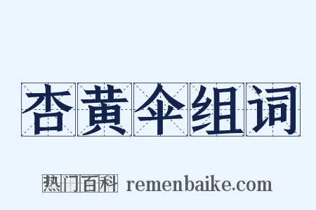 杏黄伞组词是什么意思的图片